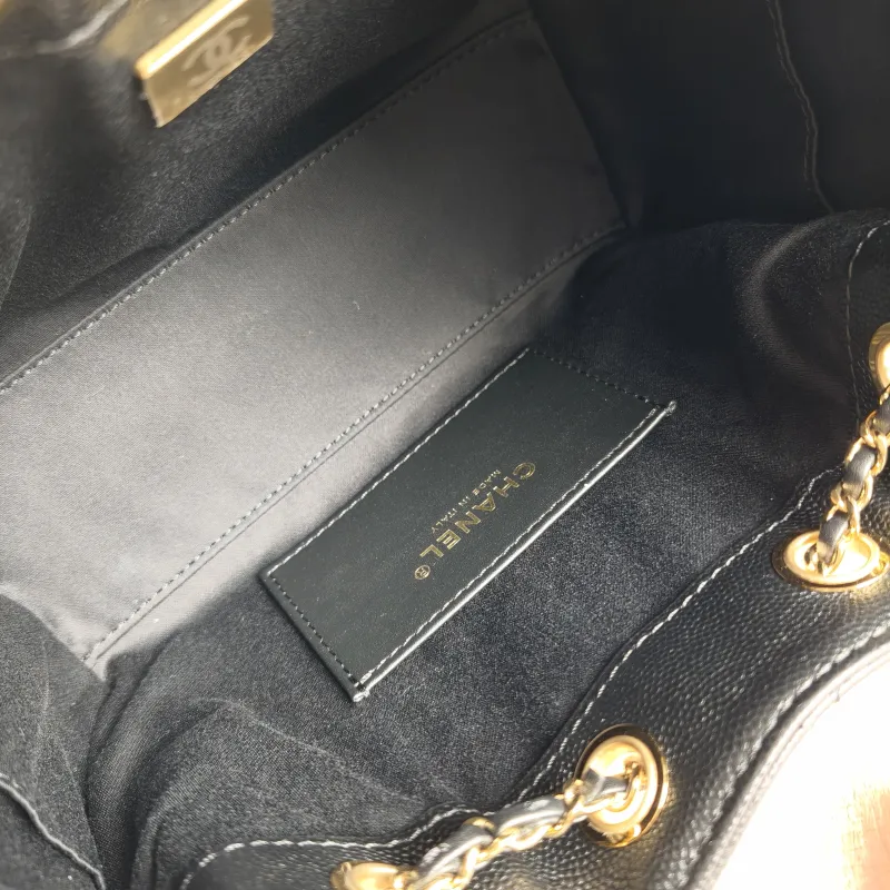 Chanel Shoulder Bag 25Bag Black Grained Calfskin Mini 20 × 12.5 × 22 cm — detail view 10 of 13