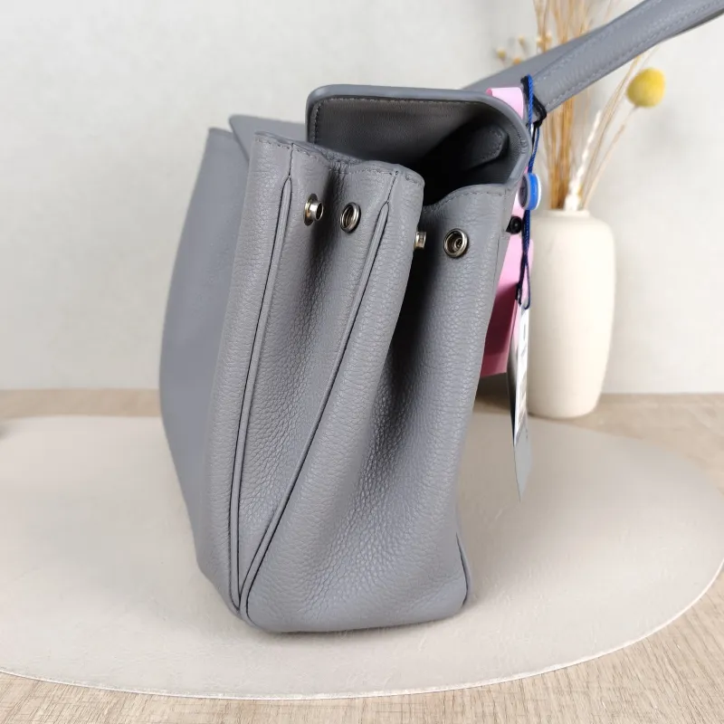 BALENCIAGA Crossbody Bag RODEO Grey Calfskin Small 27 × 10 × 20 cm — detail view 9 of 14