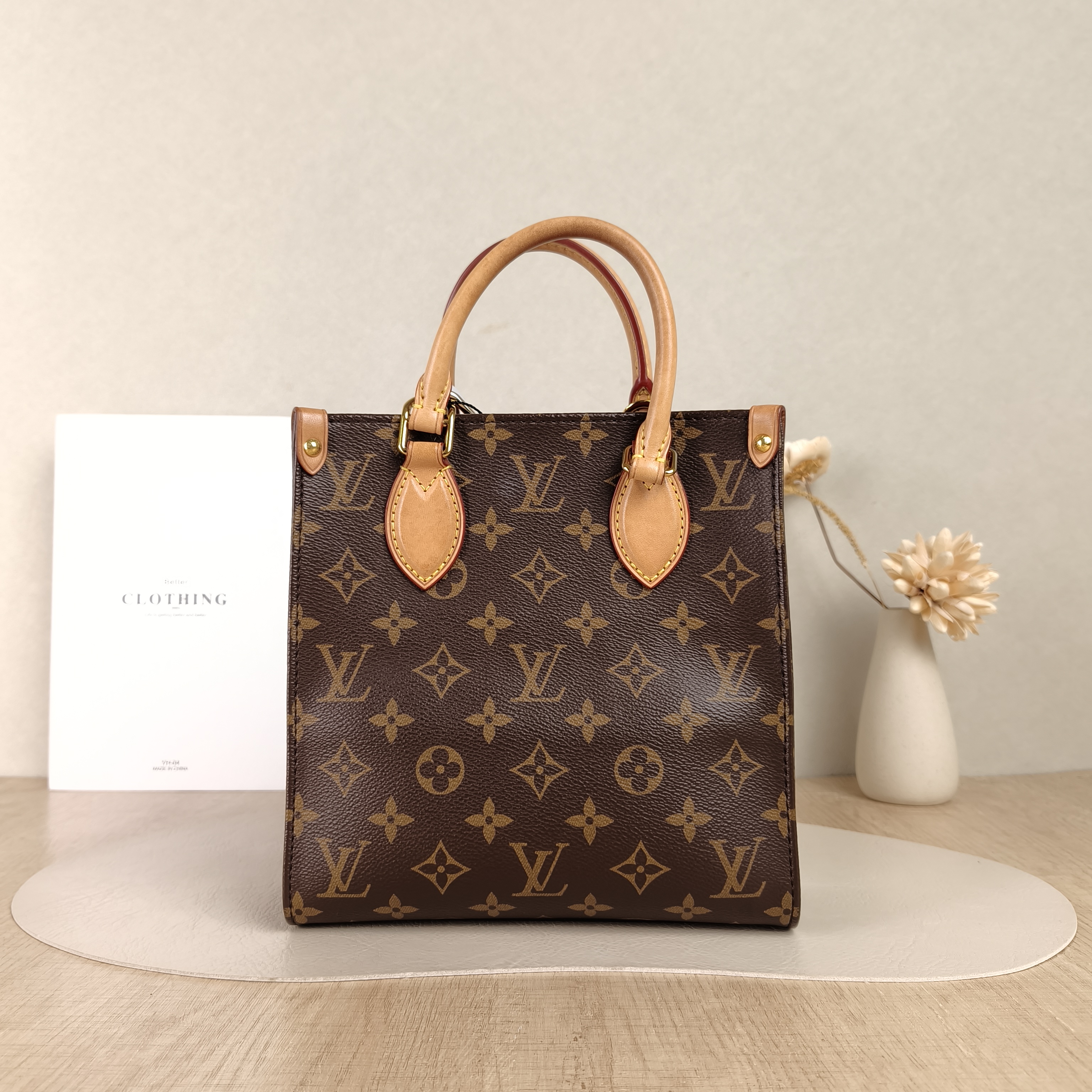 Louis Vuitton Crossbody Bag SAC PLAT BB BB Monogram PVCBB21.5 × 9 × 22 cm