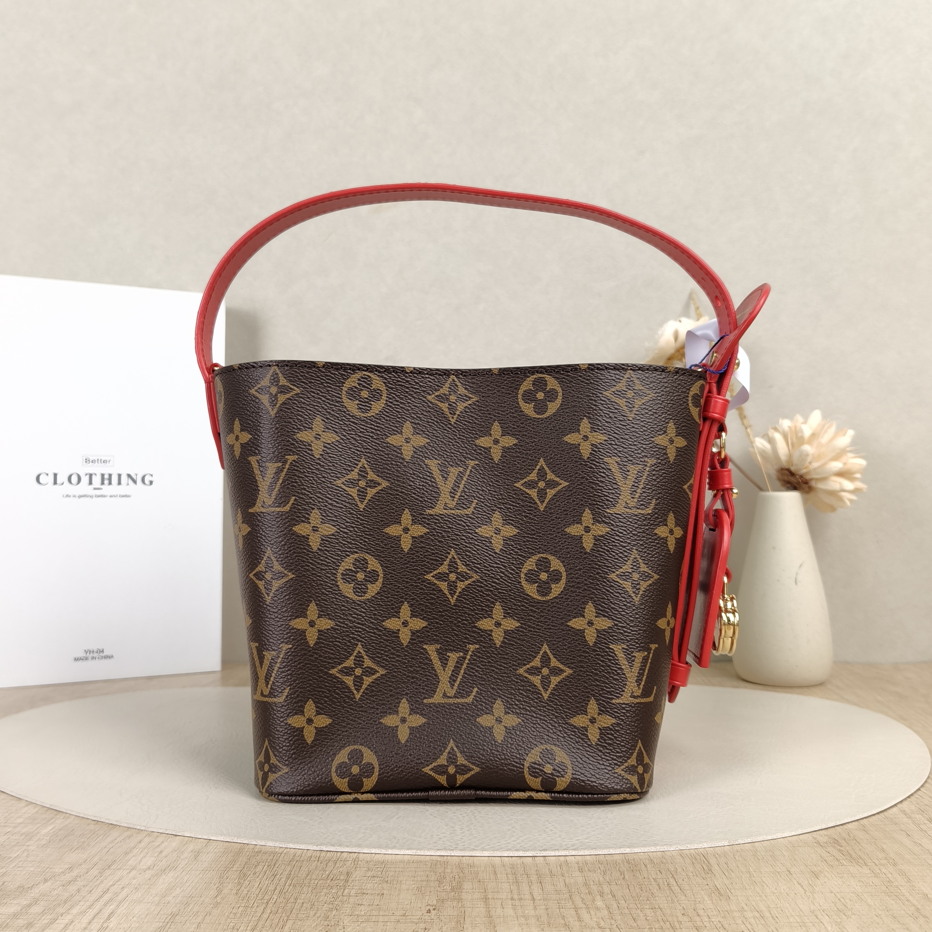 Louis Vuitton Top Handle Bag ALL IN BB Monogram Red PVCBB16 × 12 × 18 cm