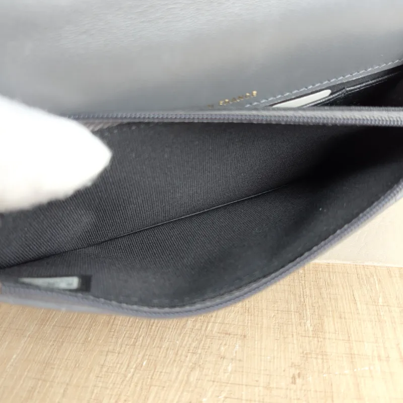 Chanel Crossbody Bag woc Dark Grey Lambskin Mini 17 × 4 × 10 cm — detail view 4 of 12