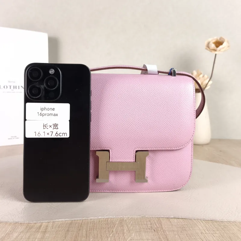 Hermès Crossbody Bag Constance 19 Silver-Tone Hardware X9 Epsom Calfskin Mini 18 × 4 × 15 cm k — cover view 3 of 6