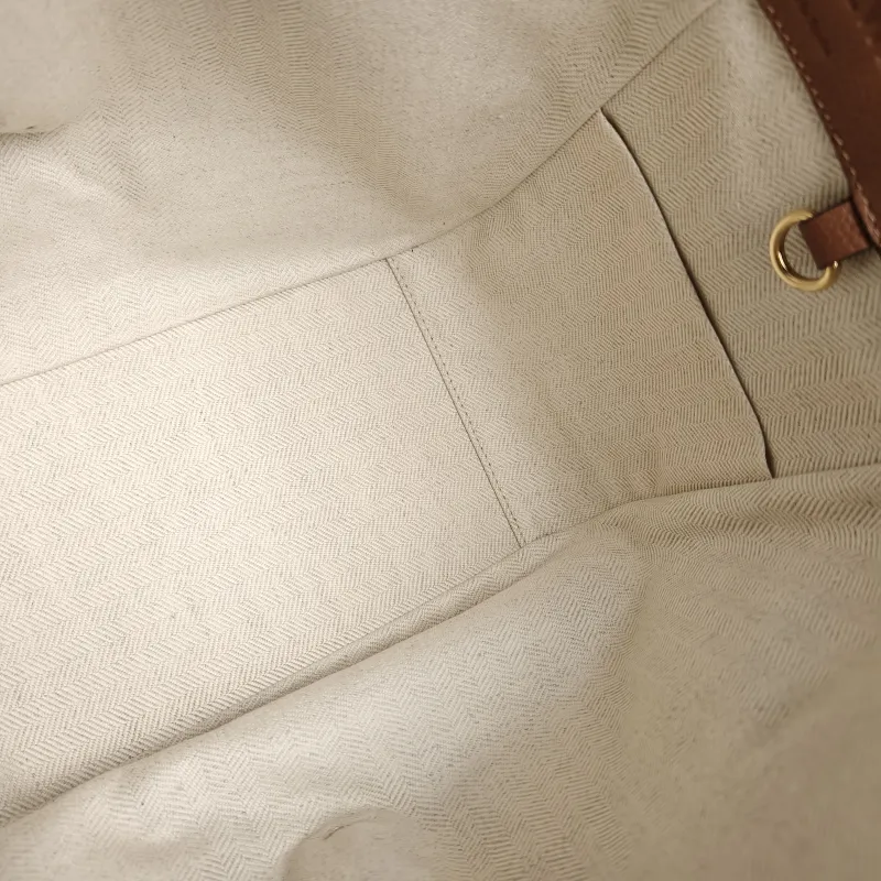 LOEWE Crossbody Bag Hammock Brown Calfskin Medium 29 × 14 × 32 cm — detail view 9 of 11
