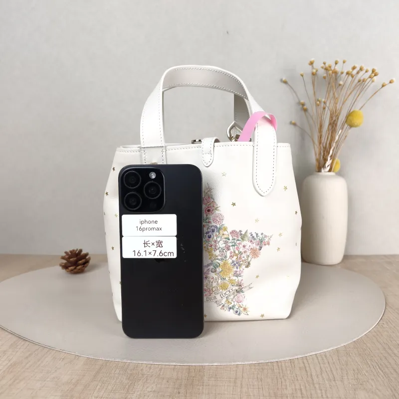 DIOR Top Handle Bag TOUJOURS Edition White Calfskin Small 18.5 × 12 × 18.5 cm — cover view 3 of 5