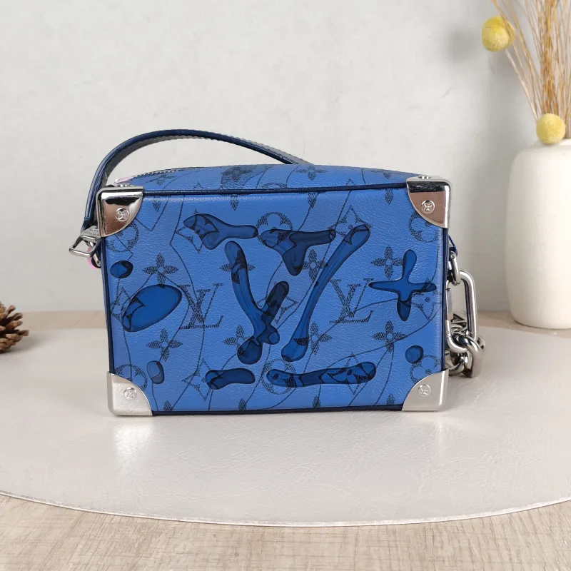 Louis Vuitton Crossbody Bag SOFT TRUNK Box Navy PVC Mini 18.5 × 8 × 13 cm — cover view 3 of 5