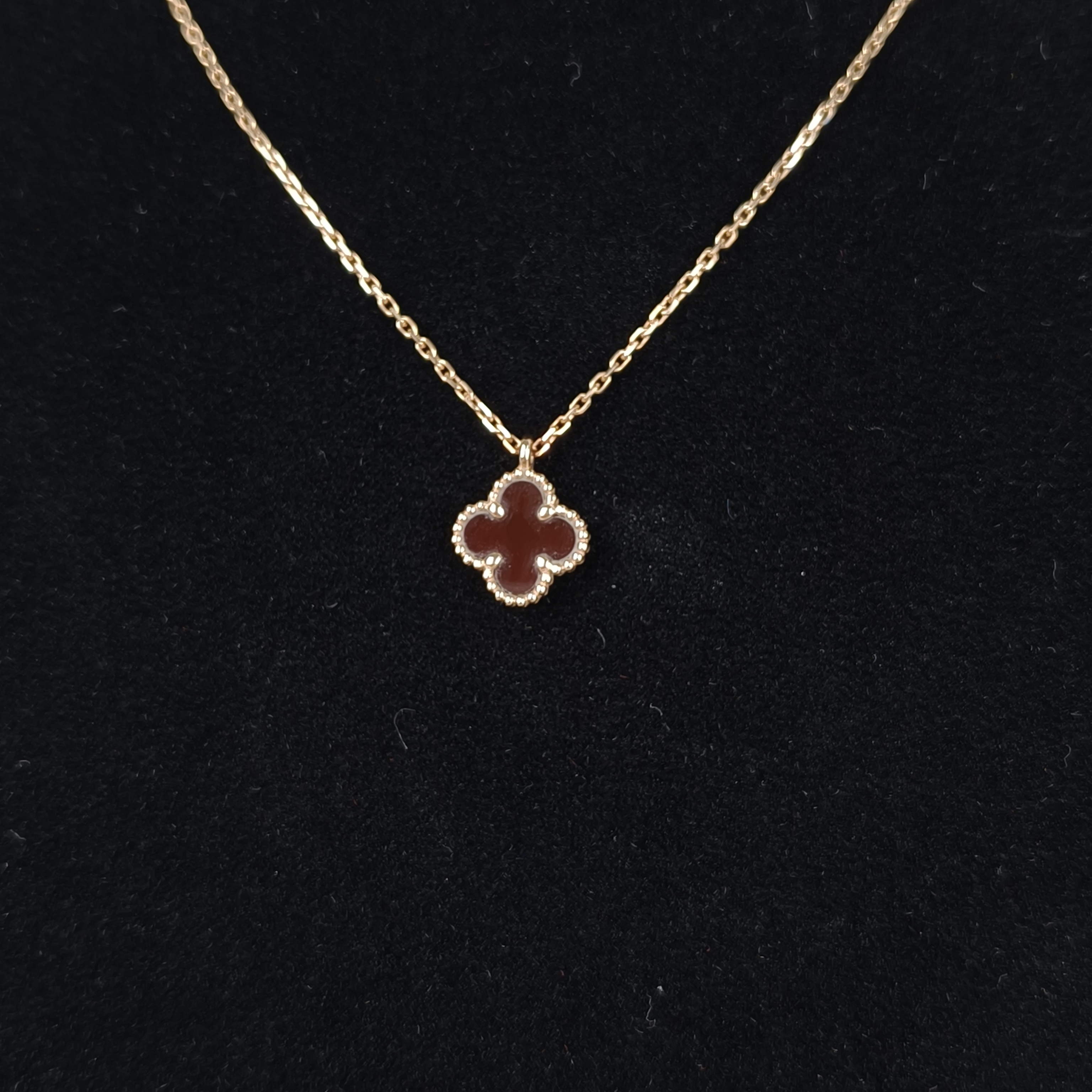 Van Cleef & Arpels Necklace Alhambra 18KR ose Gold Sweet Mini0.95 × 0.95 × 17.5 cm