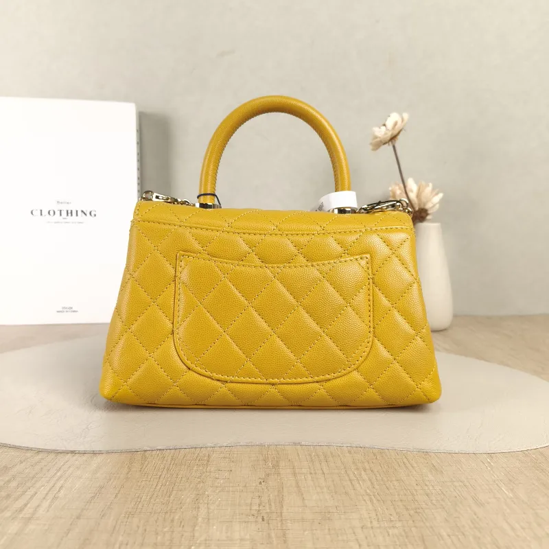Chanel Crossbody Bag Coco Handle​ Yellow Calfskin Small24 × 10 × 14 cm — cover view 5 of 5