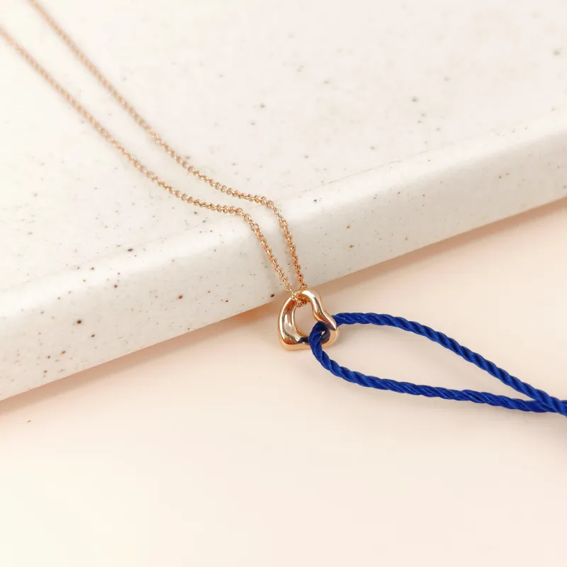 Tiffany&Co. Necklace Elsa Peretti Collection Open Heart Necklace Rose Gold 18KR ose Gold One Size41cm — cover view 2 of 9
