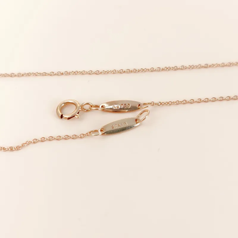 Tiffany&Co. Necklace Elsa Peretti Collection Open Heart Necklace Rose Gold 18KR ose Gold One Size41cm — cover view 8 of 9