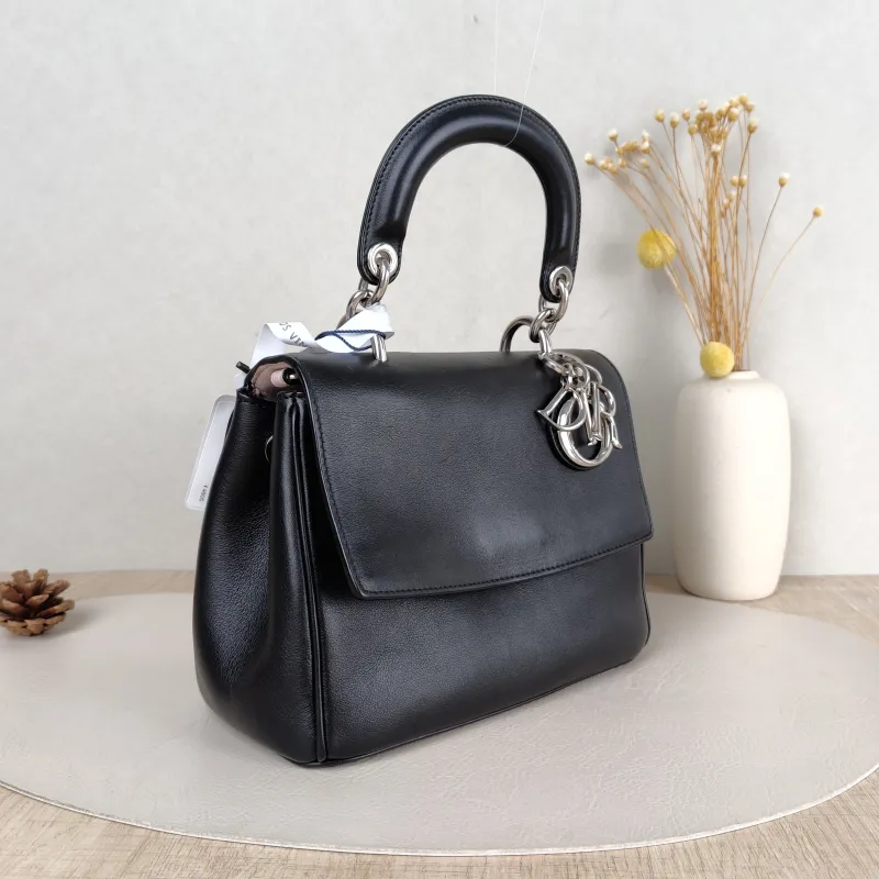 DIOR Top Handle Bag Be Black Calfskin Mini 20 × 11 × 16.5 cm — cover view 2 of 5