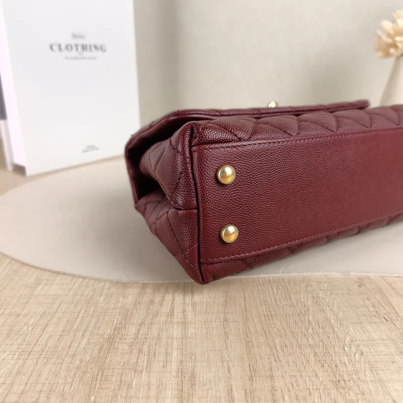 Chanel Crossbody Bag Coco Handle​Burgundy Calfskin Small24 × 10 × 14 cm — detail view 1 of 11