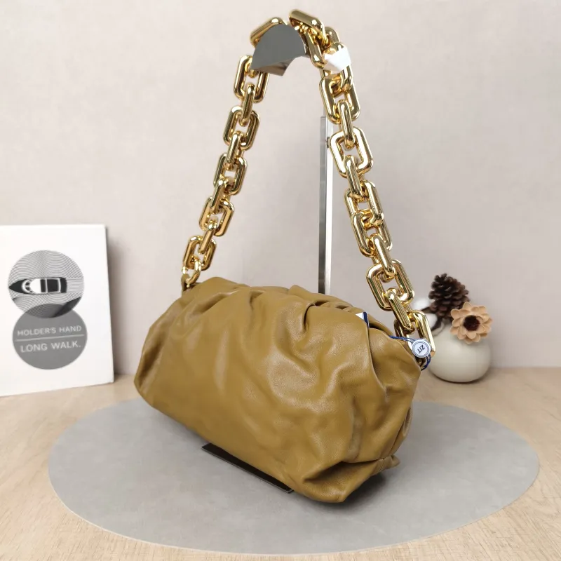 Bottega Veneta Shoulder Bag The Chain Pouch Yellow Calfskin One Size30 × 9 × 15 cm — cover view 2 of 5