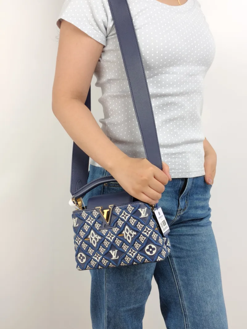 Louis Vuitton Crossbody Bag Capucines 1854 Calfskin Embroidered Mini 21 × 8 × 14 cm — on-model view 3 of 3