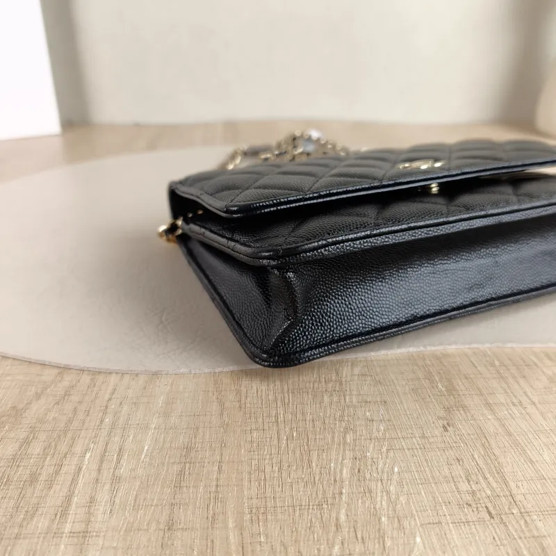 Chanel Crossbody Bag CF WOCWOC Bag coco Black Grained Calfskin Mini 19.2 × 3.5 × 12.3 cm — detail view 2 of 13