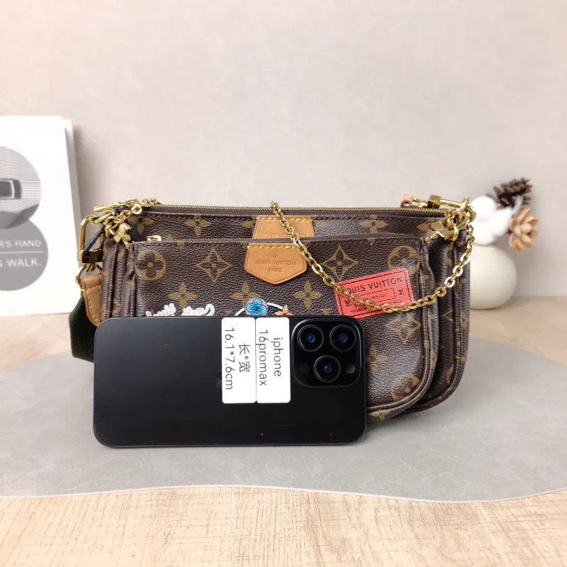 Louis Vuitton Crossbody Bag Multi Pochette Accessoires Shoulder Strap PVC Small 24 × 4 × 13.5 cm — cover view 5 of 5