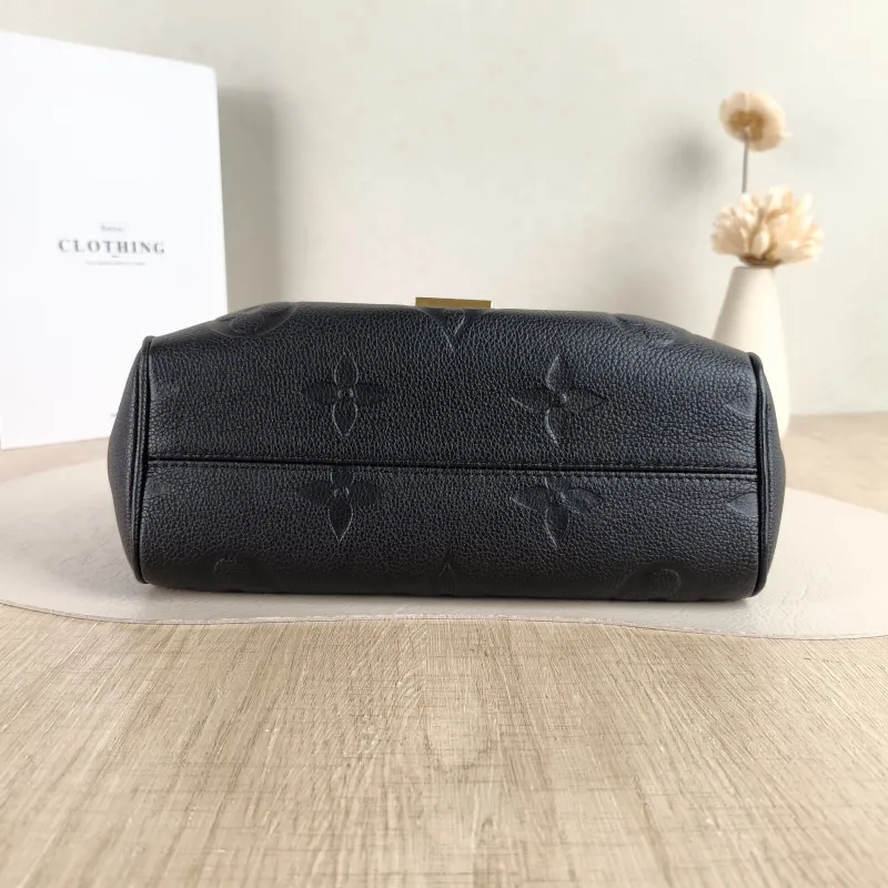 Louis Vuitton Crossbody Bag Favorite Black Monogram Empreinte Embossed Calfskin Medium 24 × 9 × 14 cm — cover view 3 of 5