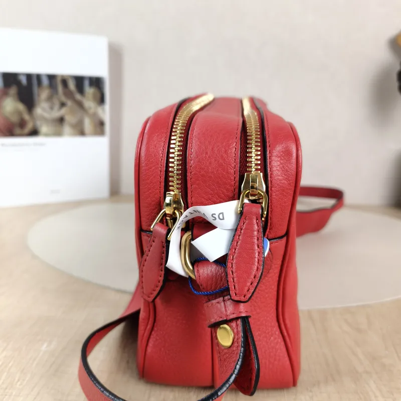 PRADA Crossbody Bag Camera Bag Red Calfskin One Size 24 × 9 × 16 cm — detail view 2 of 10