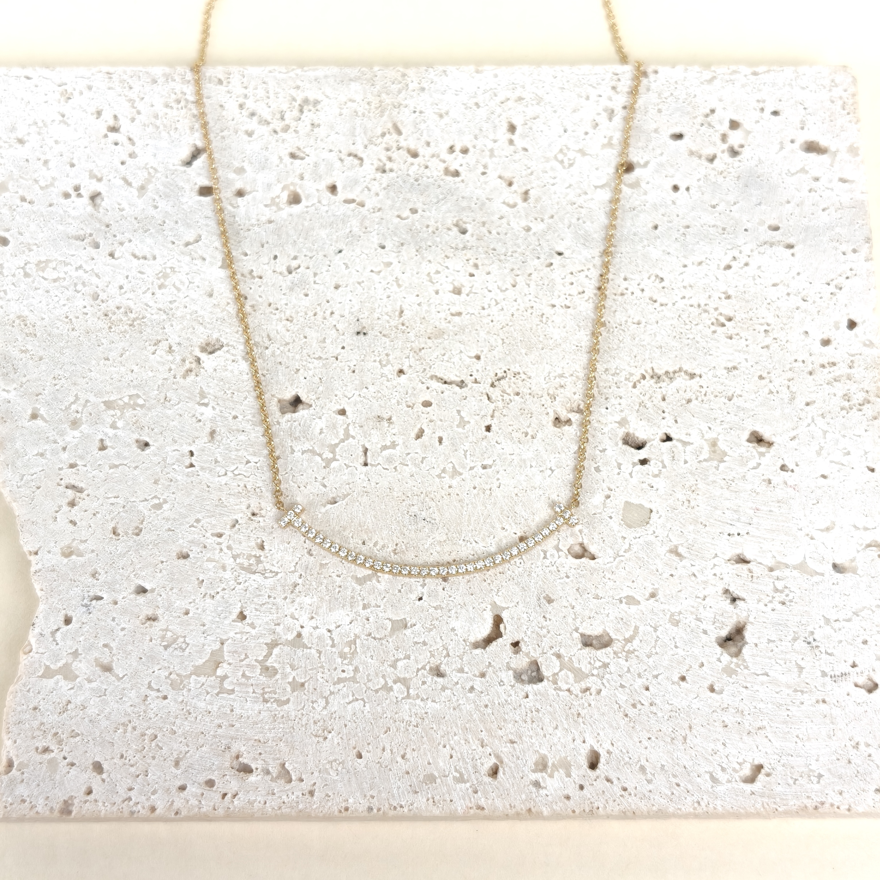 Tiffany&Co. Necklace TC ollection Smile Yellow Gold Pavé Diamond Yellow Gold Diamond18KY ellow Gold Small40.5cm — cover view 5 of 7