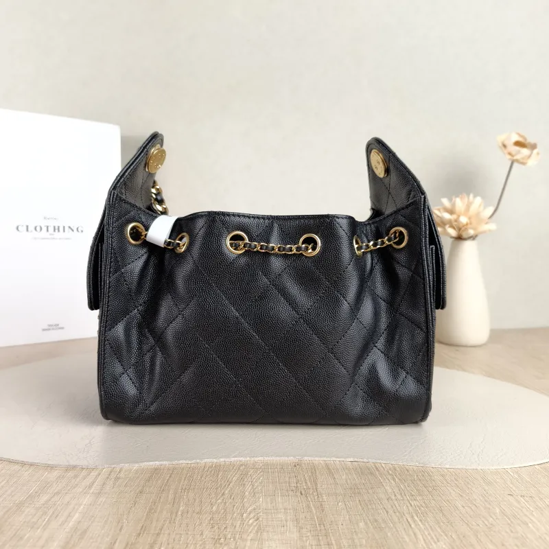 Chanel Shoulder Bag 25Bag Black Grained Calfskin Mini 20 × 12.5 × 22 cm — cover view 2 of 5