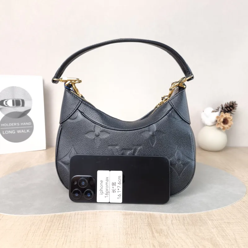 Louis Vuitton Shoulder Bag Bagatelle Black Empreinte Embossed Calfskin Small 24 × 7 × 18 cm — cover view 4 of 5