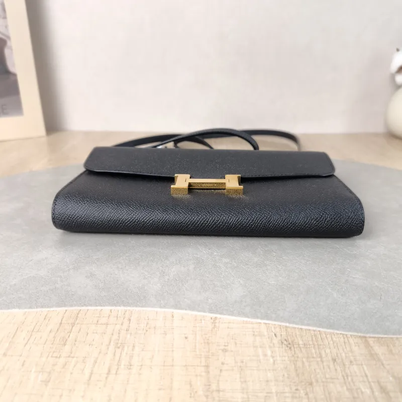 Hermès Crossbody Bag Constance To Go woc Gold-Tone Hardware Black Epsom Embossed Calfskin One Size 21 × 2 × 13 cm W — cover view 3 of 5