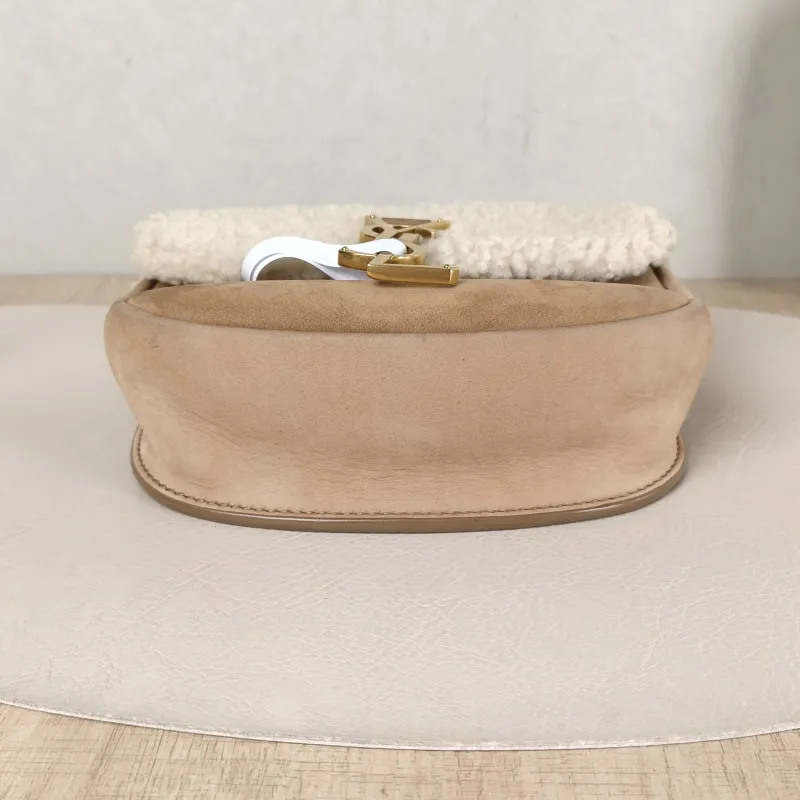 SAINT LAURENT Shoulder Bag Kaia Brown Suede · 17 × 6 × 16 cm — cover view 3 of 5