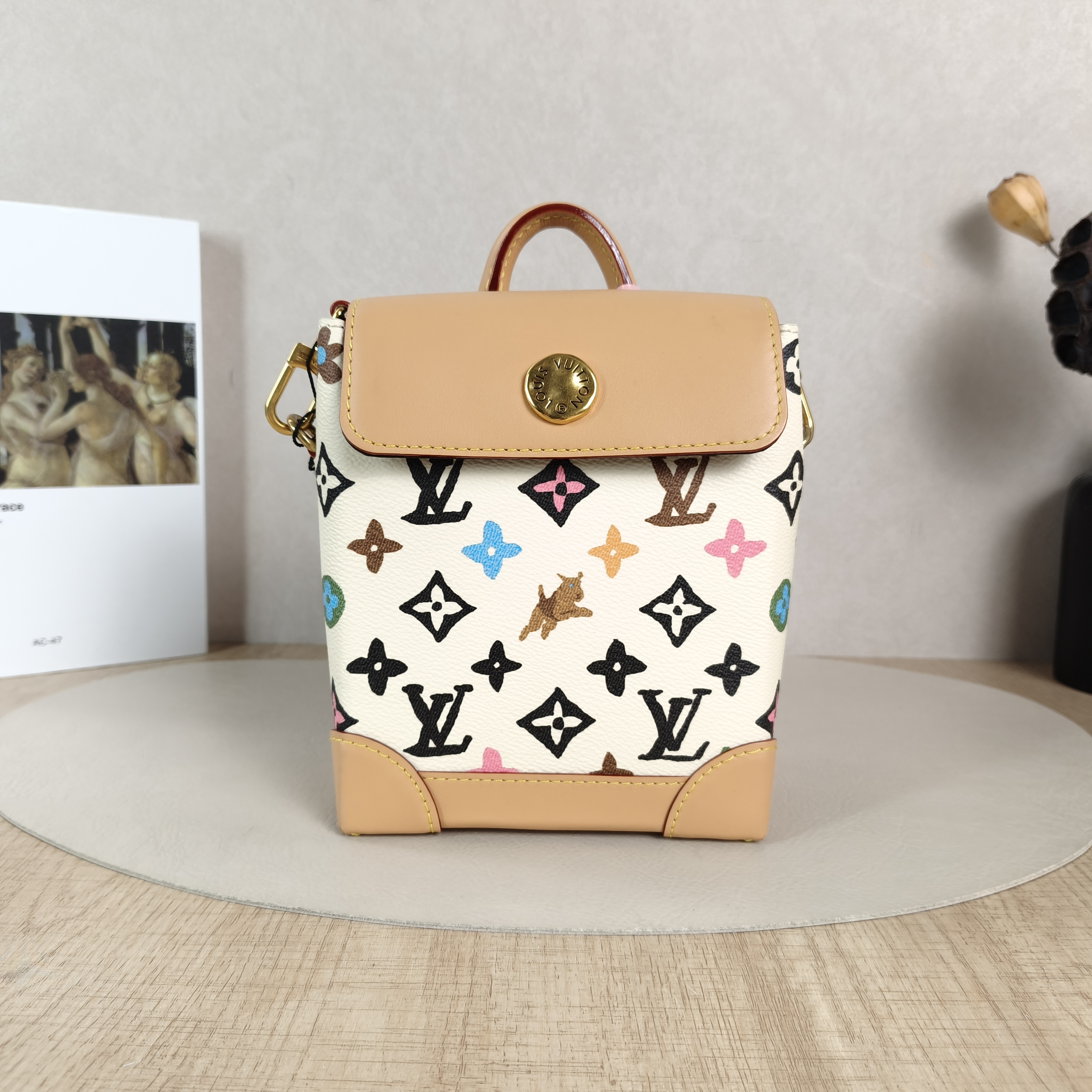 Louis Vuitton Crossbody Bag Nano Steamer Shoulder Bag Tyler Yellow PV Cnano15 × 7 × 18 cm