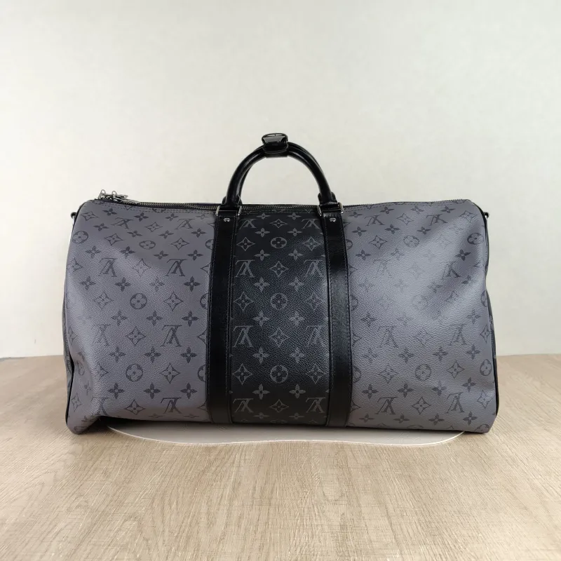 Louis Vuitton Crossbody Bag Keepall 50 Shoulder Strap Edition Black · Grey PVC One Size50 × 23 × 29 cm — cover view 4 of 4