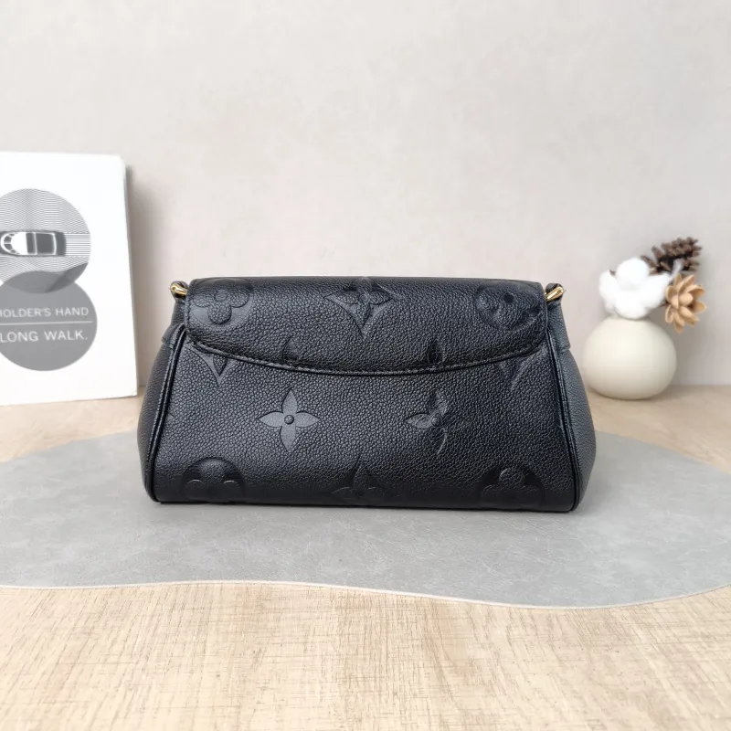 Louis Vuitton Crossbody Bag Favorite Black Monogram Empreinte Embossed Calfskin Medium 24 × 9 × 14 cm — cover view 2 of 5