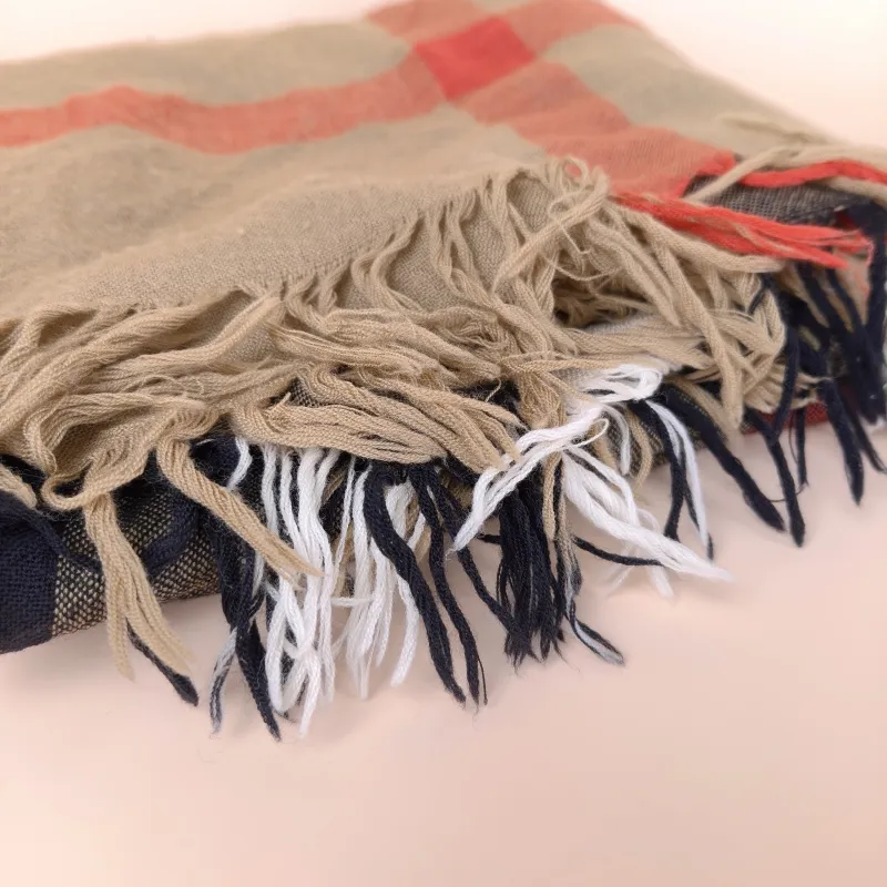 BURBERRY Scarf Scarf Wool One Size 110*110cm — cover view 3 of 10