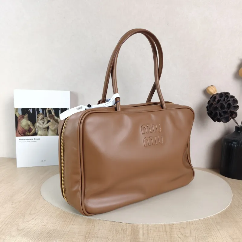 Miumiu Top Handle Bag Beau CC alfskin Large 34 × 10 × 23 cm — cover view 5 of 6