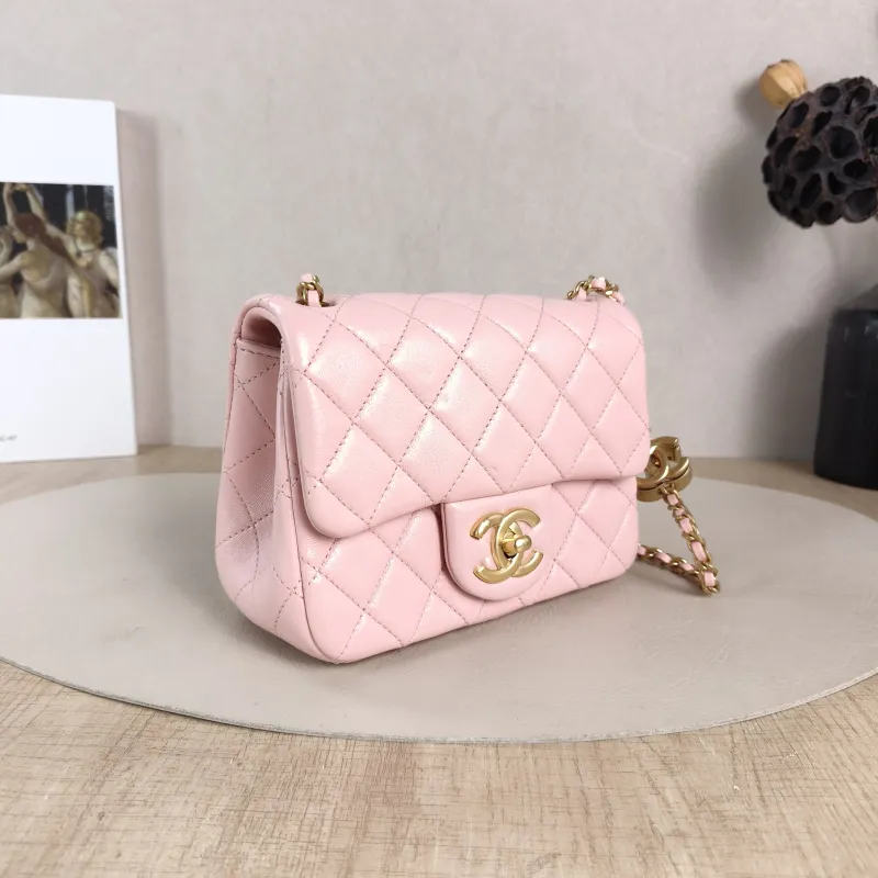 Chanel Crossbody Bag 25b c Pink Lambskin Mini 17 × 8 × 13.5 cm — cover view 4 of 6