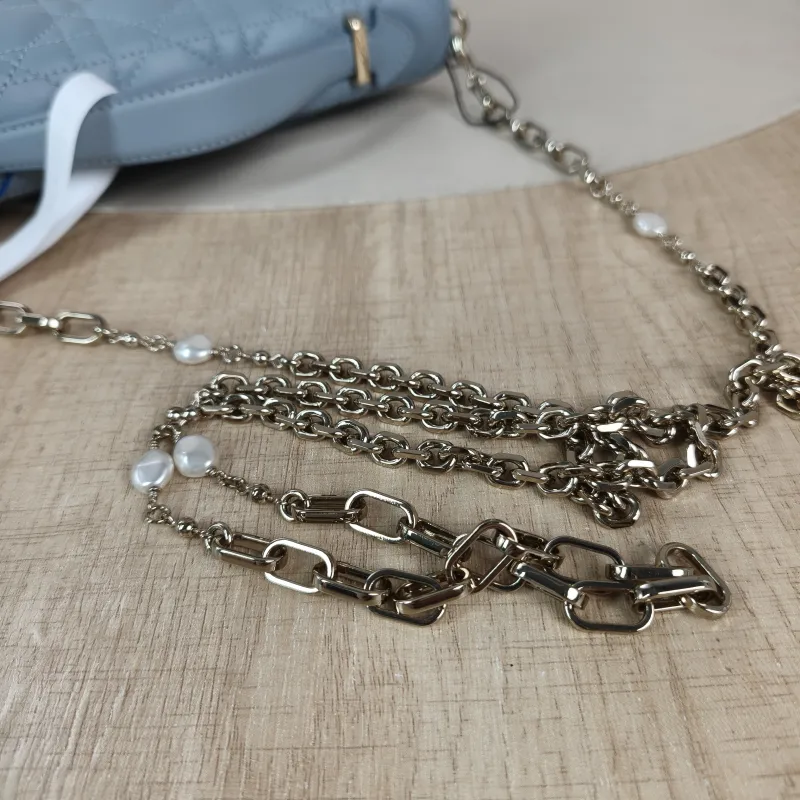 DIOR Shoulder Bag My Chain Bag Blue Lambskin 21 × 4 × 11.5 cm — detail view 1 of 12