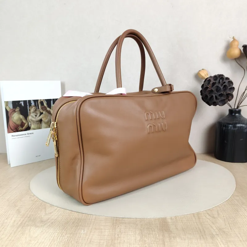 Miumiu Top Handle Bag Beau CC alfskin Large 34 × 10 × 23 cm — cover view 5 of 6