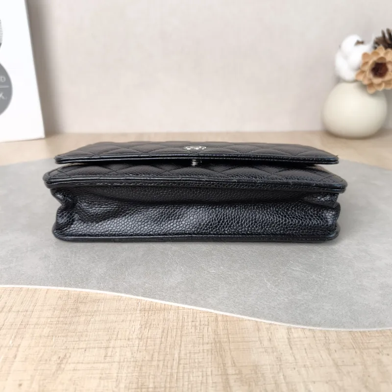 Chanel Crossbody Bag Classic Flap WOC CF WOCWOC Bag Black Grained Calfskin Mini 19.2 × 3.5 × 12.3 cm — cover view 5 of 5