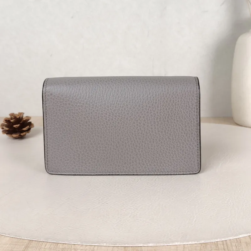 GUCCI Crossbody Bag Dionysus Grey Calfskin Mini 16.5 × 4.5 × 10 cm — cover view 3 of 5
