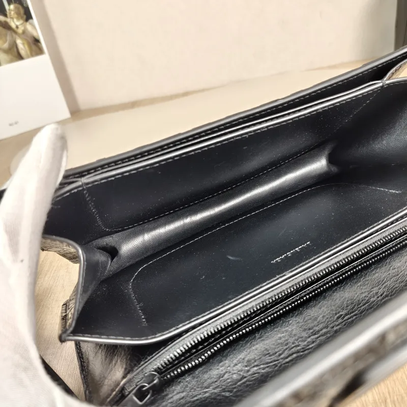 BALENCIAGA Shoulder Bag GOSSIP Black CC alfskin Small 23.5 × 10.5 × 12.5 cm — detail view 9 of 12