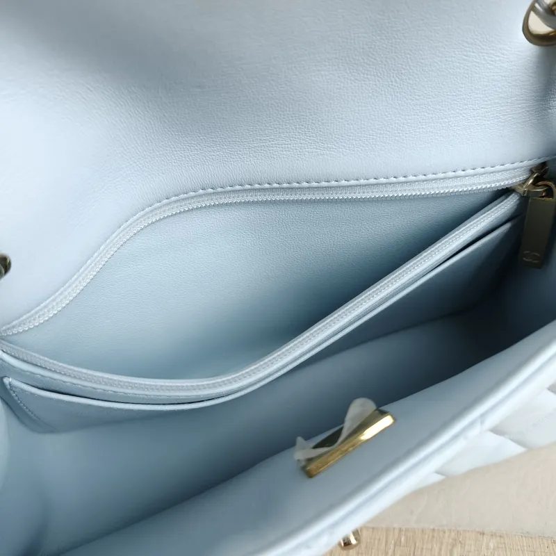 Chanel Crossbody Bag Classic Flap Large Mini CF Mini Blue Lambskin mini 20 × 6 × 12 cm — detail view 2 of 13