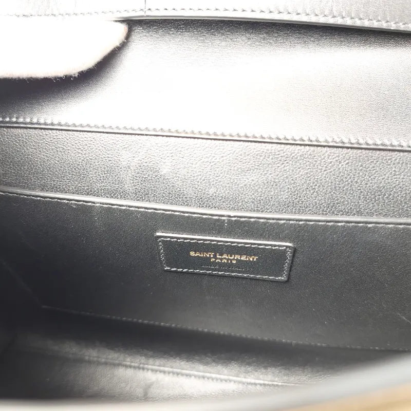 SAINT LAURENT Shoulder Bag MANHATTAN Black Calfskin Medium 29 × 7.5 × 20 cm — detail view 8 of 11