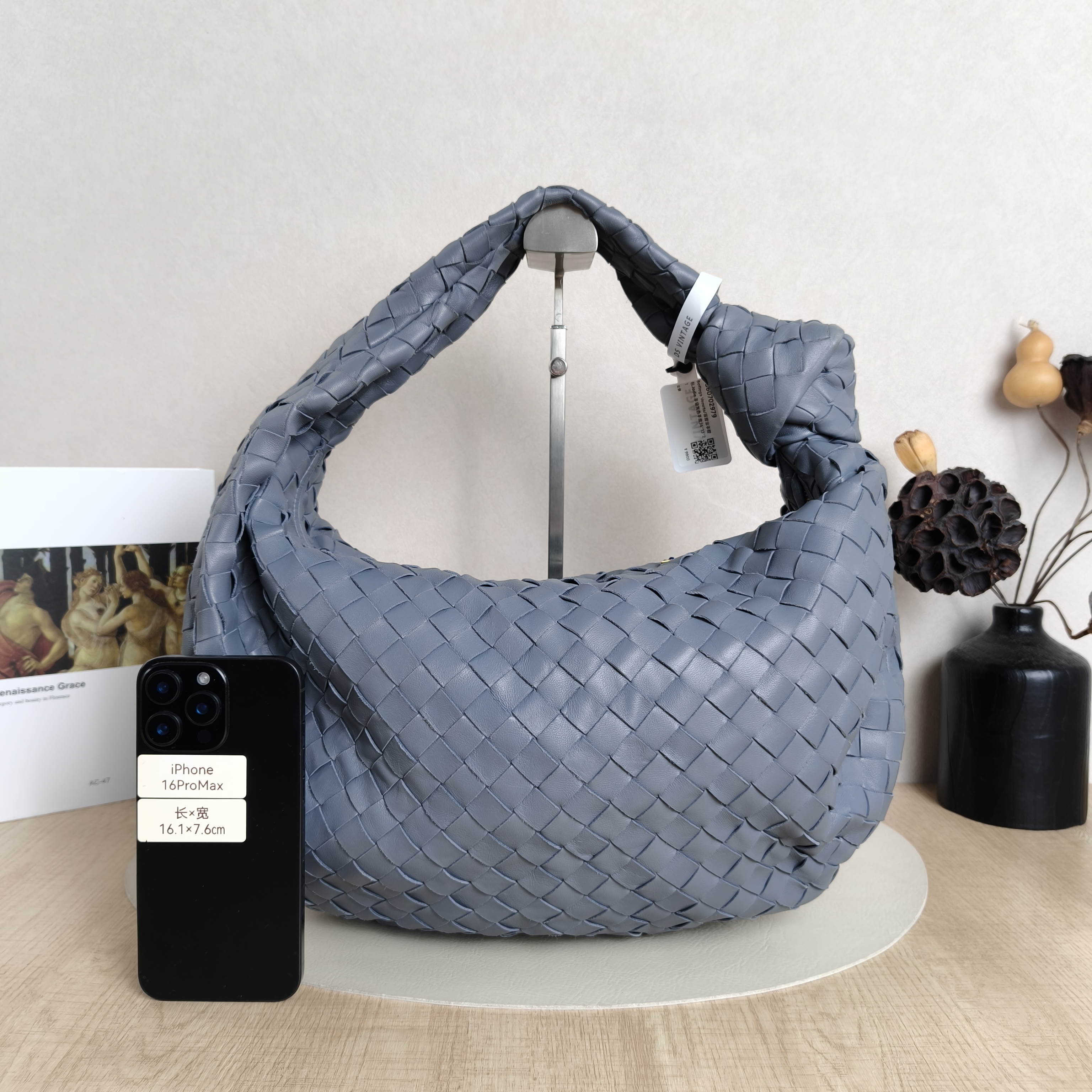 Bottega Veneta Top Handle Bag Jodie Grey Lambskin36 × 13 × 21 cm — cover view 6 of 6