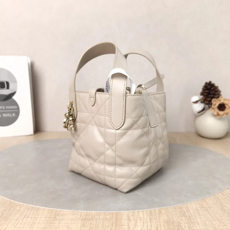 DIOR Top Handle Bag TOUJOURS Edition Beige Calfskinmini13 × 12 × 15 cm — cover view 4 of 5
