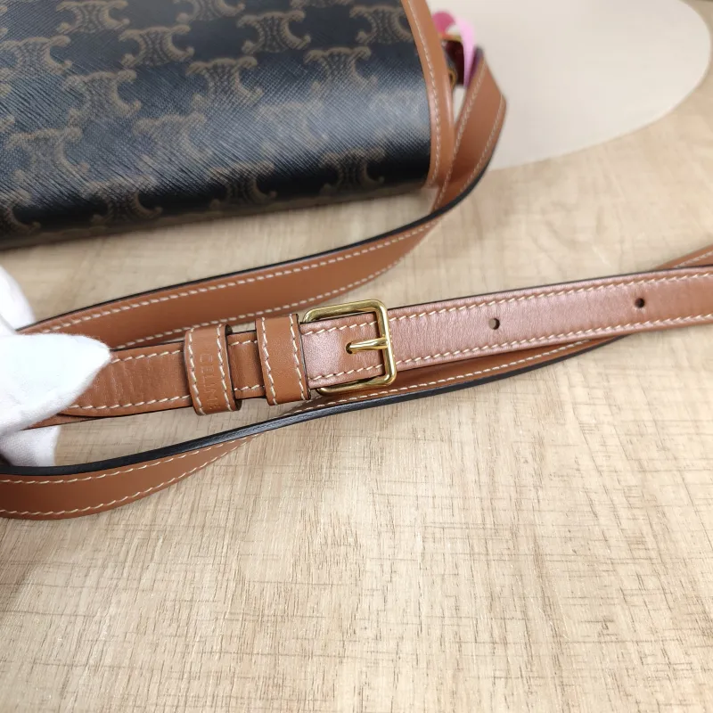 CELINE Crossbody Bag FOLCO Monogram PVC Medium 18.5 × 8 × 17 cm — detail view 9 of 12