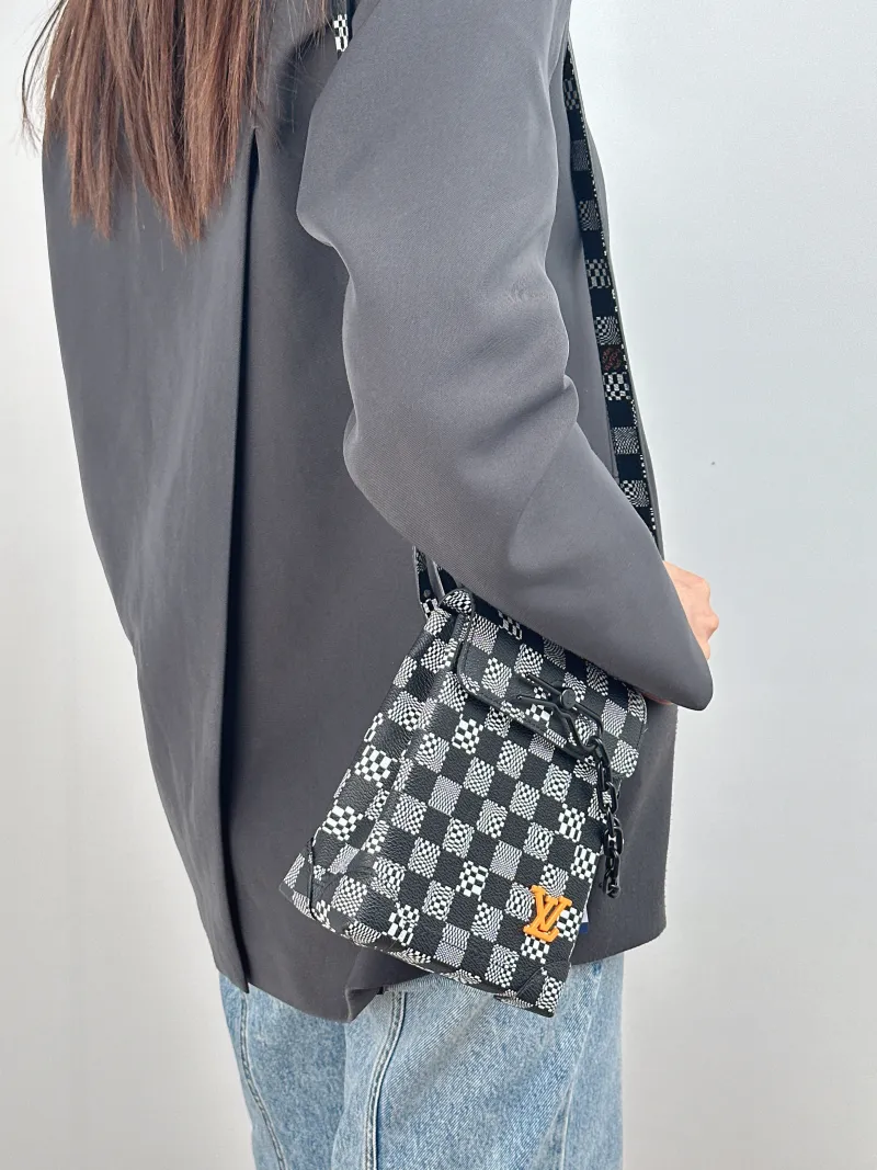Louis Vuitton Shoulder Bag Nano Steamer Shoulder Bag Colorblock PVC nano 15 × 7 × 18 cm — on-model view 2 of 2