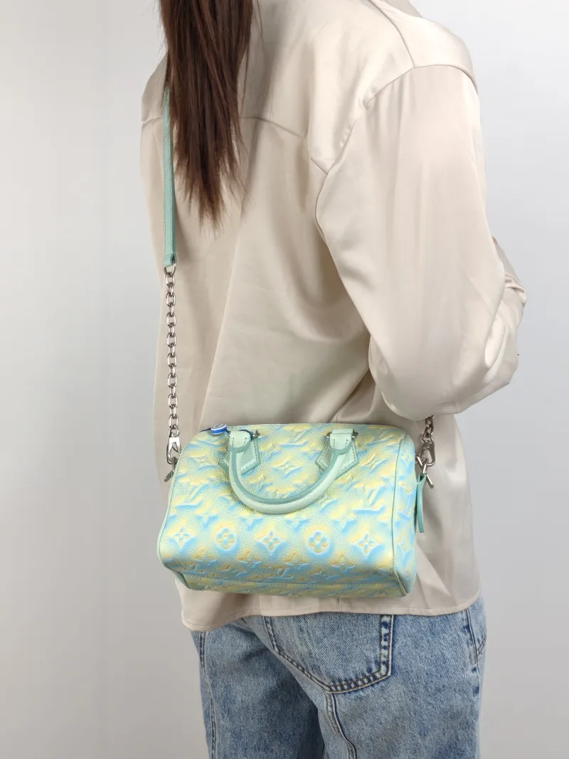 Louis Vuitton Crossbody Bag Speedy20 Collection Calfskin One Size 20.5 × 12 × 13.5 cm — on-model view 2 of 3