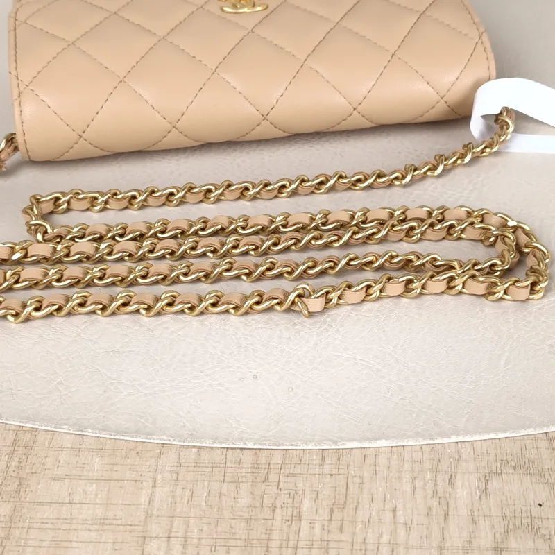 Chanel Crossbody Bag woc Collection Taupe Lambskin mini17 × 5 × 9.5 cm — detail view 7 of 15