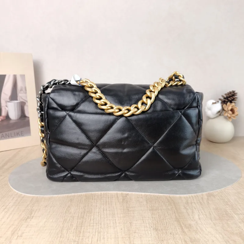 Chanel Crossbody Bag 19Bag Black SL ambskin Medium 30 × 10 × 20 cm — cover view 2 of 5
