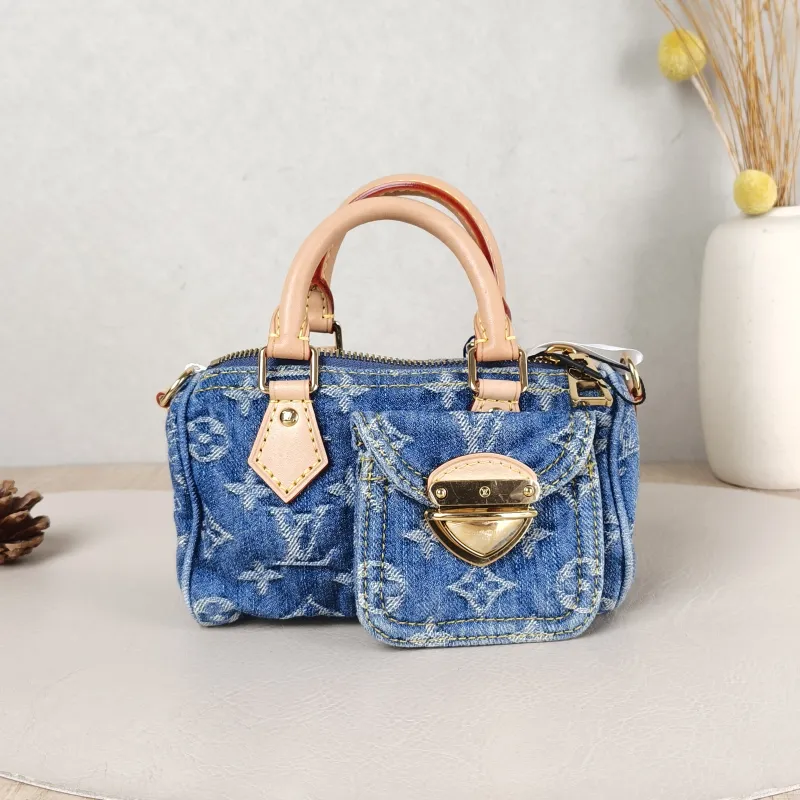 Louis Vuitton Crossbody Bag Speedy Nano Blue Edition nano 16 × 7.5 × 10 cm