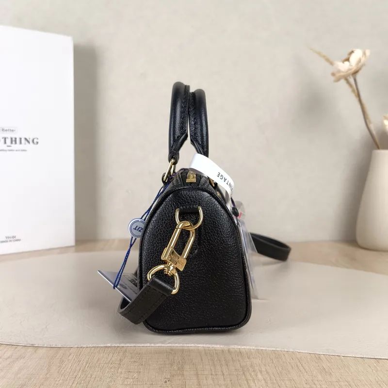 Louis Vuitton Crossbody Bag Speedy Nano Black · White Empreinte Embossed Calfskin Monogramnano16 × 7.5 × 10 cm — detail view 9 of 11