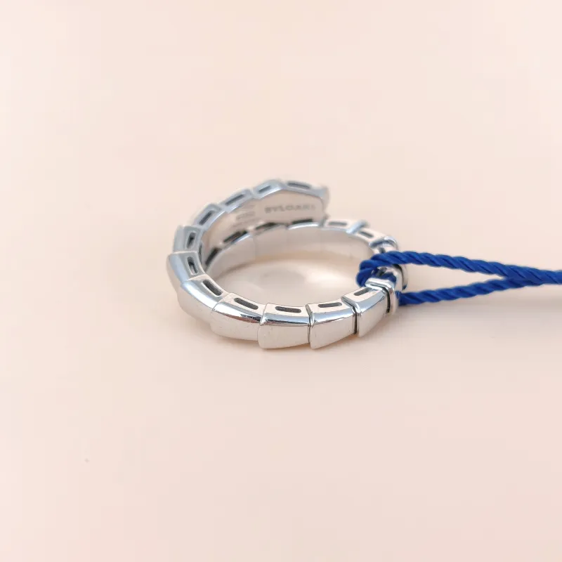 Bvlgari Ring Serpenti Viper Collection Ring White Gold 18KW hite Gold Diamond One Size 48-50 — cover view 7 of 8