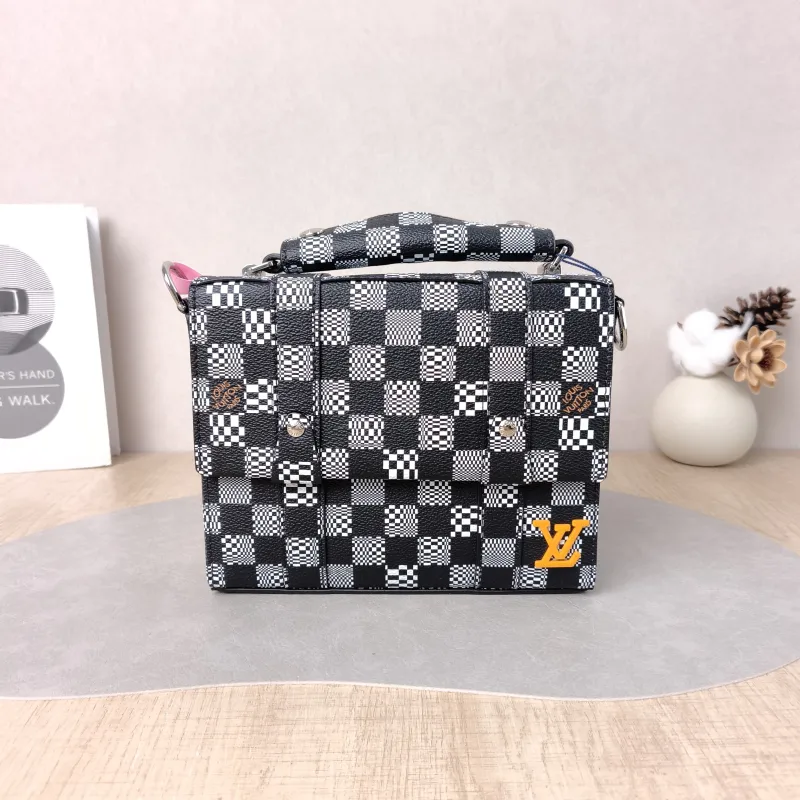 Louis Vuitton Crossbody Bag Flap Soft Trunk Messenger Bag Colorblock PVC One Size 20 × 5.5 × 16 cm